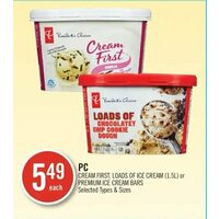 PC Cream First, Loads Of Ice Cream Or Premium Ice Cream Bars