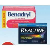 Benadryl Capsules Or Reactine Allergy Tablets