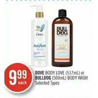 Dove Body Love Or Bulldog Body Wash