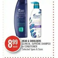 Head & Shoulders Clinical, Supreme Shampoo Or Conditioner
