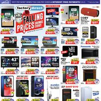 Factory Direct - Weekly Deals - Falling Prices Savings Event Flyer