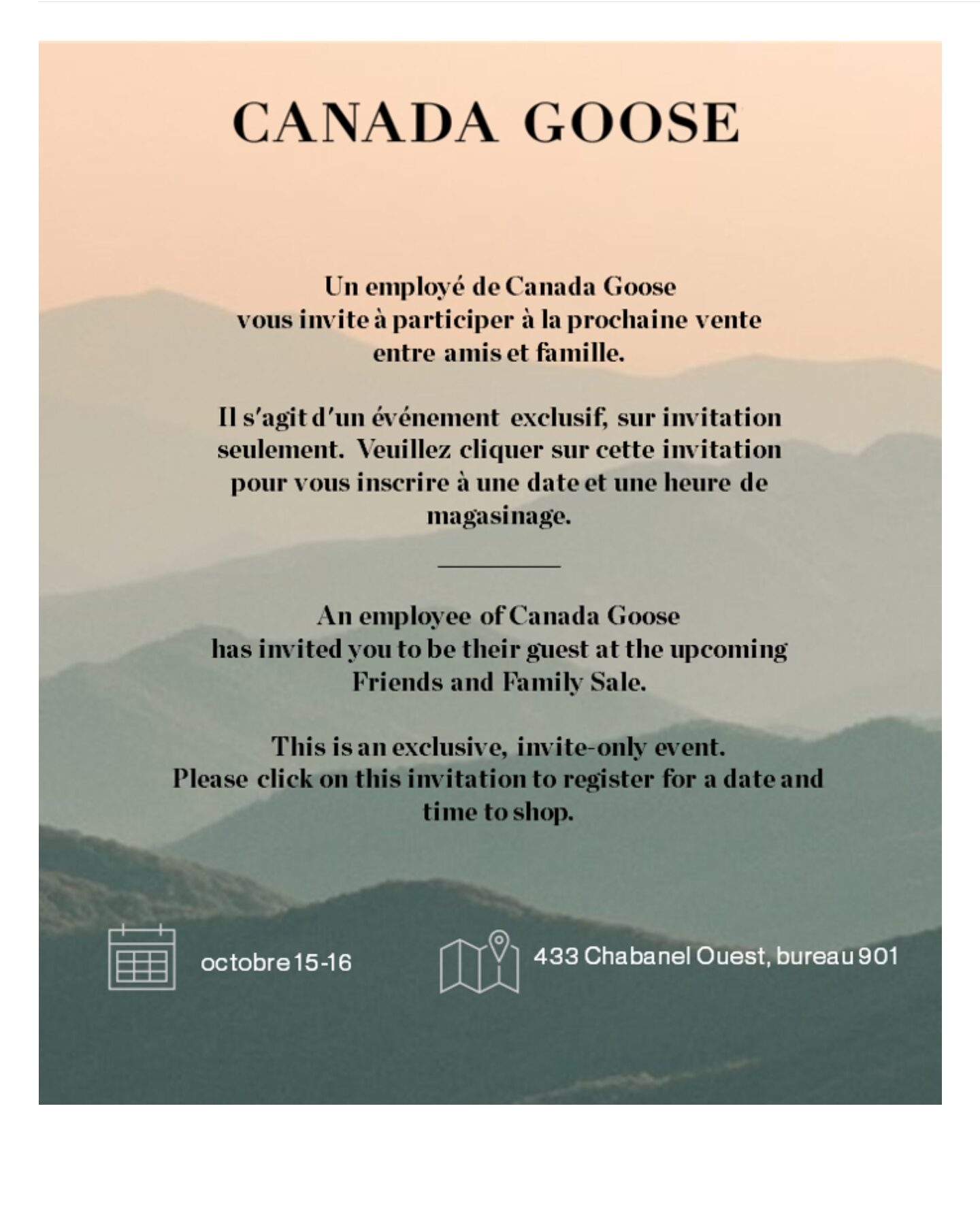 Canada Goose Friends \u0026 Family Sale 