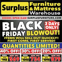 Surplus Furniture - Black Friday Blowout (NL) Flyer