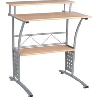 Maple Laminate Computer Desk with Metal Frame