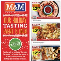 M & M Food Market - Weekly Specials - Holiday Testing Event Flyer