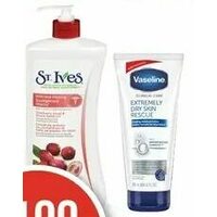 St. Ives Facial Cleansers, Vaseline Or St. Ives Lotions