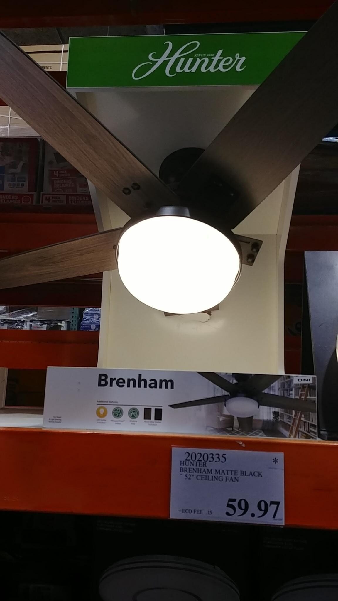 Matte Black Brenham Ceiling Fan 79 97