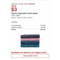 Home Inspiration Bath Towel