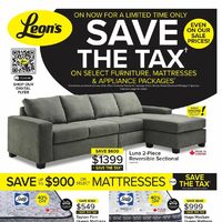 Leon's - Save The Tax Event (ON) Flyer