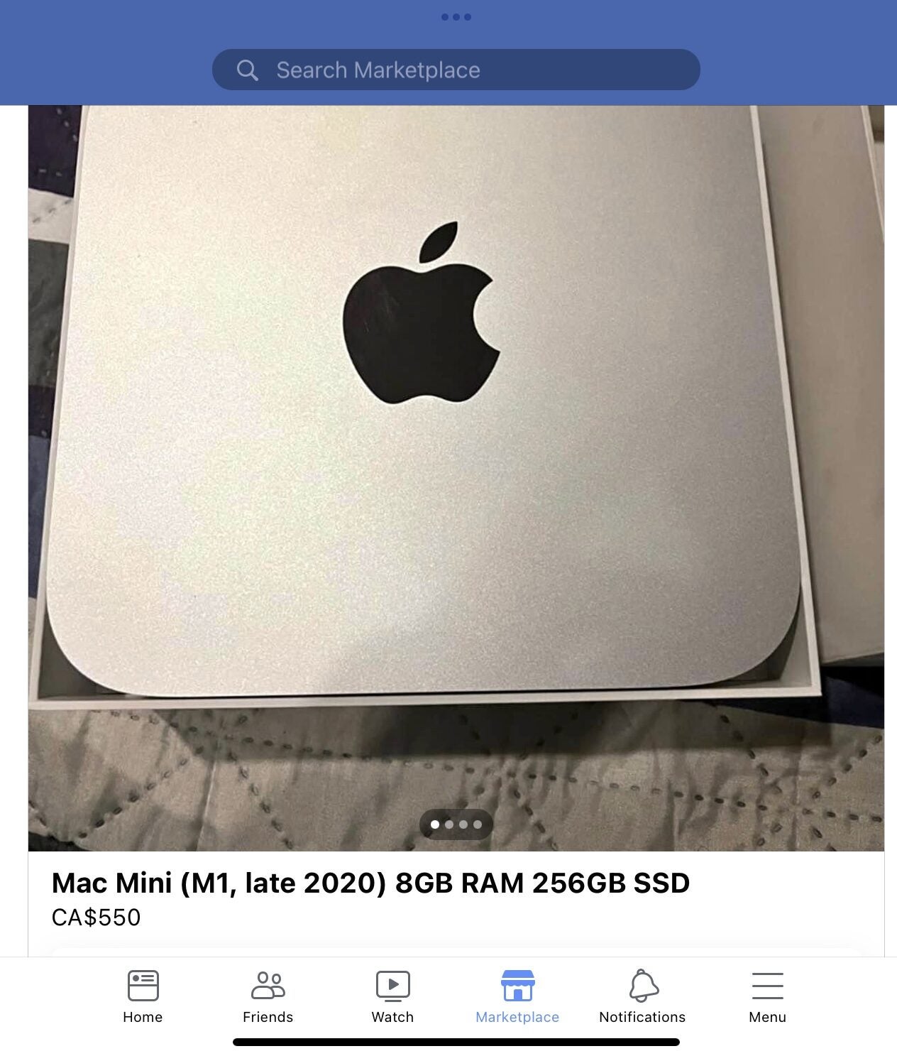 Apple Mac Mini MGNR3LL/A 8GB 256GB SSD Apple M1 3.2GHz macOS, Silver  (Refurbished) 