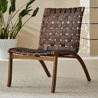 Hometrends Dawson Faux Leather Strap Chair