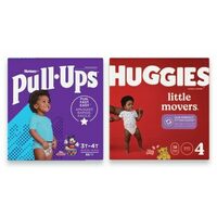 Huggies Superpack Pull-Ups Or Little Movers Or Little Snugglers Diapers