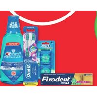 Crest Toothpaste Or Mouthwash, Oral-B Toothbrushes Or Dental Floss Or Fixodent Denture Cleansers Or Adhesives