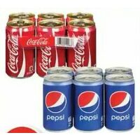 Coca-Cola, Pepsi Mini Cans or Tetley Tea