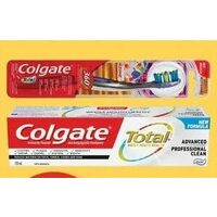 Colgate Total Mouthwash, Total Advanced Toothpaste or 360° Advanced Manual Toothbrush
