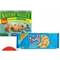 Nature Valley Muffin Bars or Christie Family Size Cookies