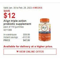Align Triple Action Probiotic Supplement