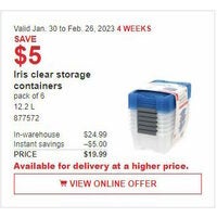 Iris Clear Storage Containers