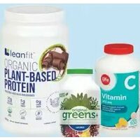 Lean Fit Protein Powder, Genuine Health Natural or Life Brand Vitamin Products