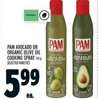 Pam Avocado Or Organic Olive Oil Cooking Spray