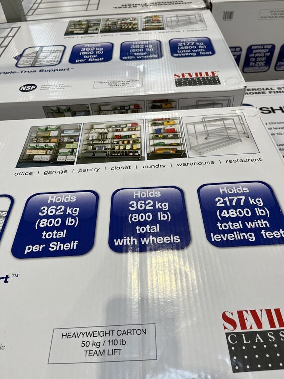 [Costco] Seville heavy duty shelving unit 6 shelves (119.99