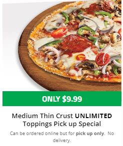 [Freshslice Pizza] $9.99 Medium 12