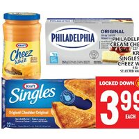Philadelphia Cream Cheese, Kraft Singles or Cheez Whiz