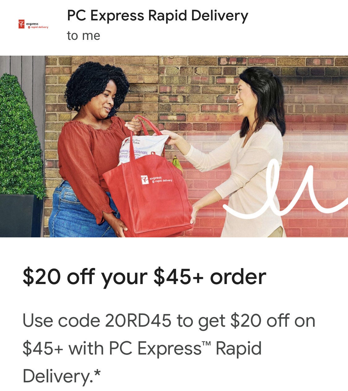 PC Express Delivery Powered by Instacart