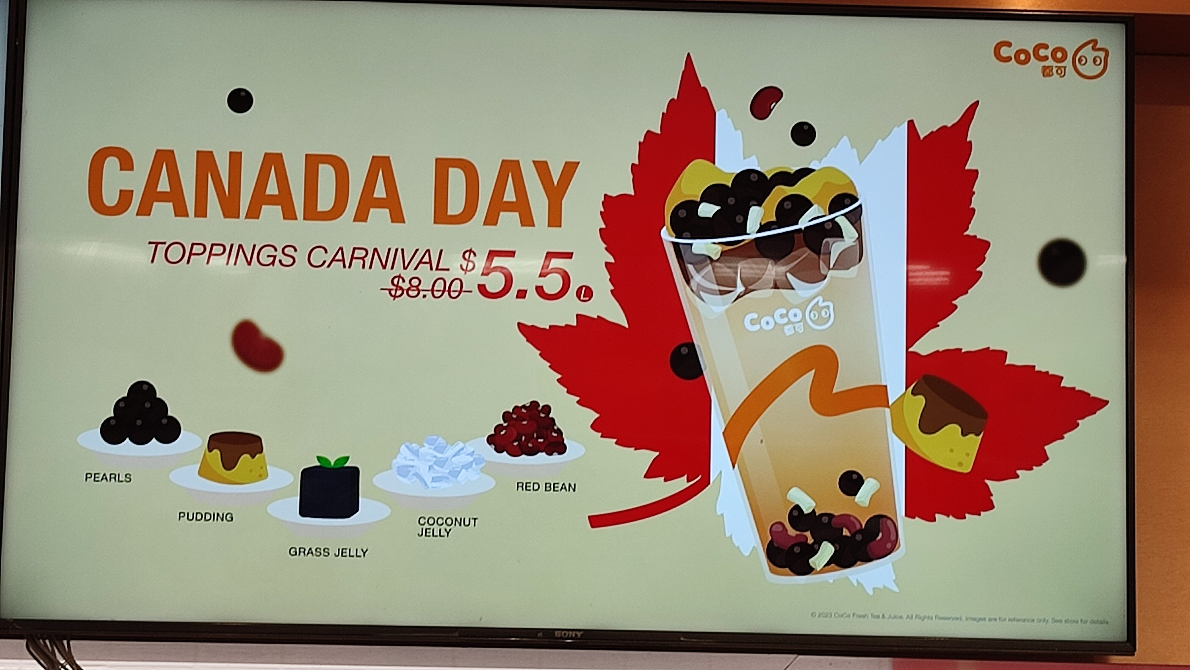 [Coco] 5.50 Toppings Carnival Large Milk Tea (tapioca, grass jelly