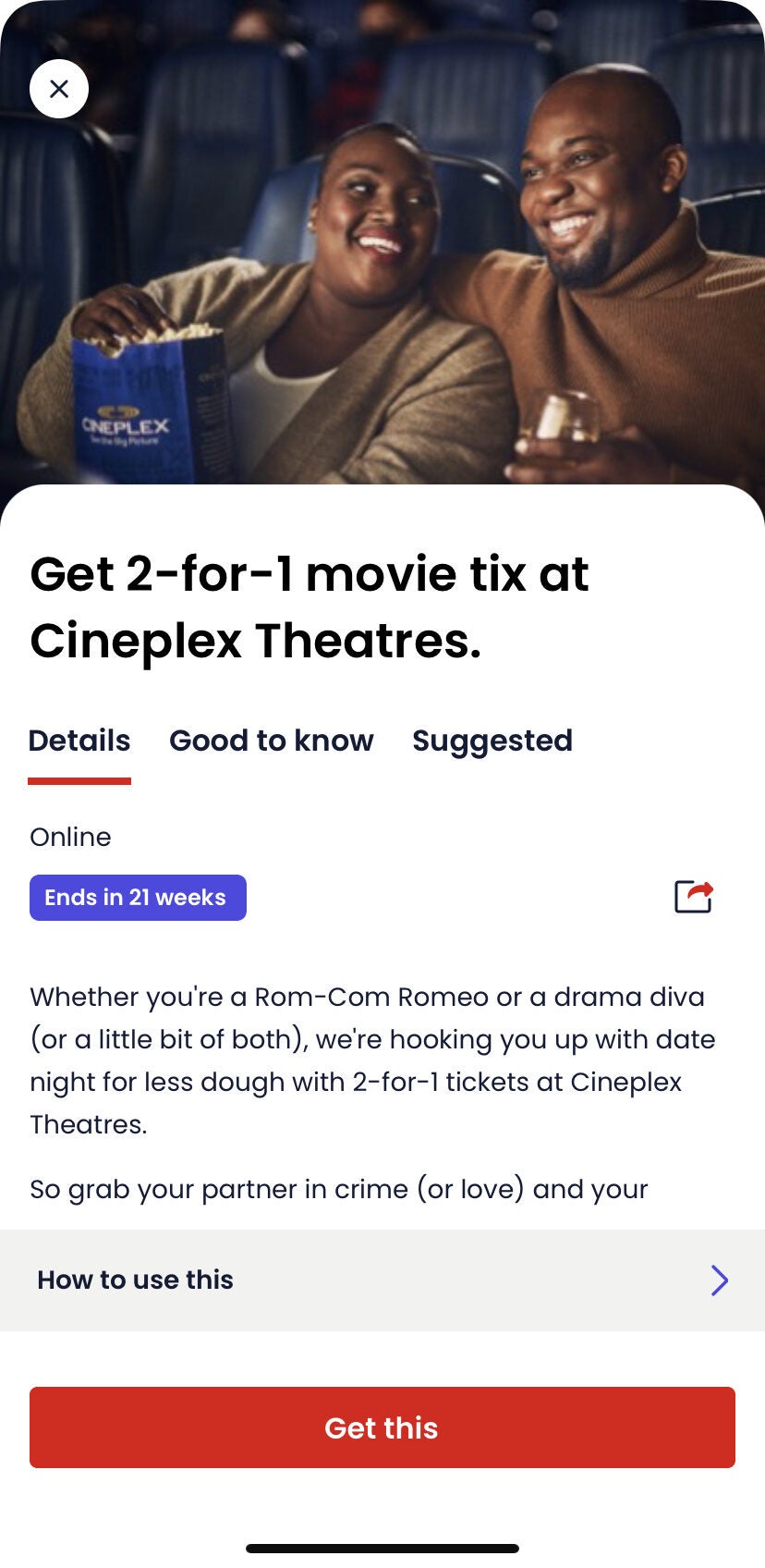 The Rec Room] Free Cineplex Movie Ticket w/ purchase of $40+ The Rec Room  e-Gift Card (also redeemable at Cineplex) - RedFlagDeals.com Forums