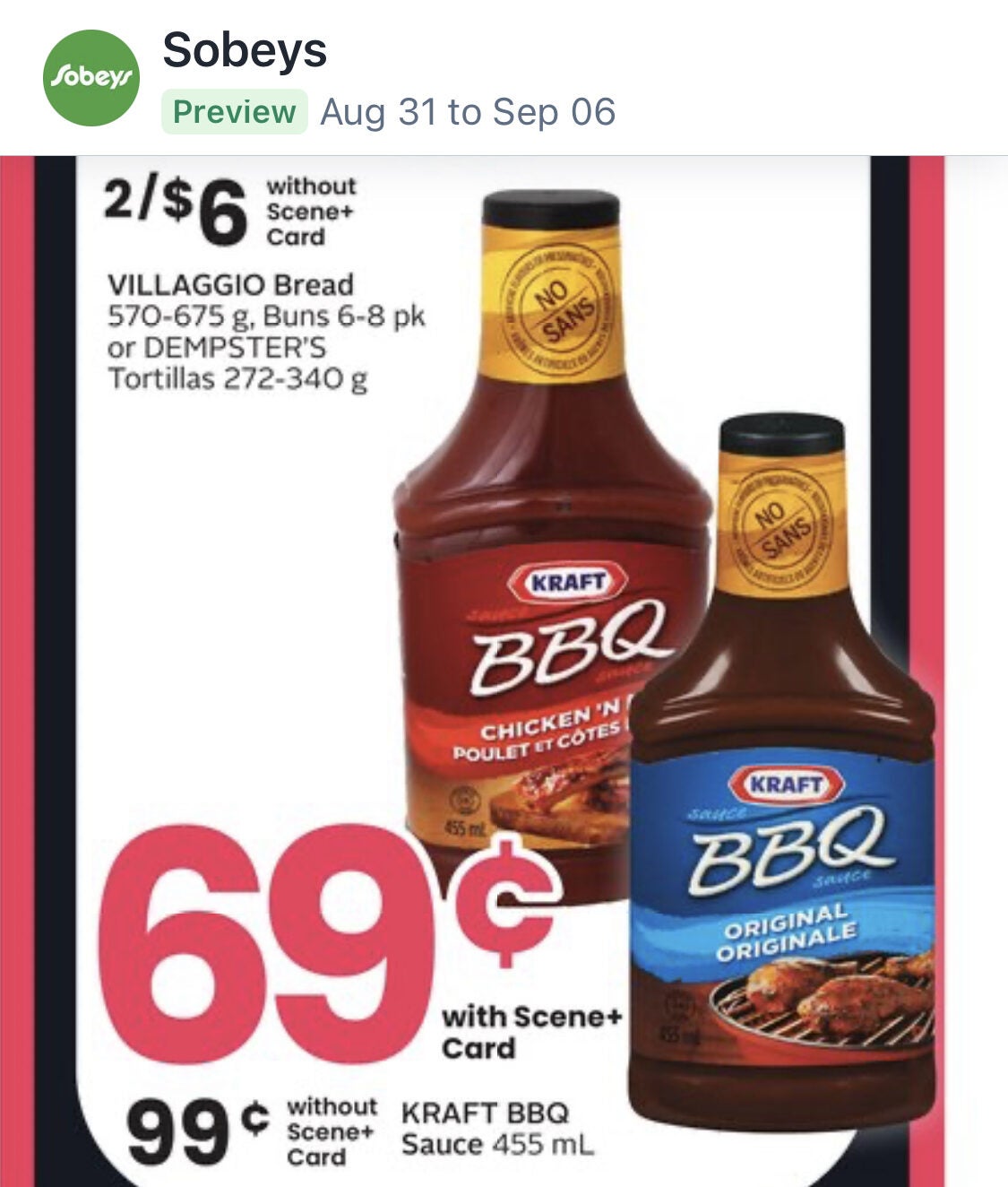 [Foodbasics] [Sobeys] 0.99 (FB App Offer) / 0.69 End of Summer BBQ