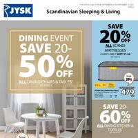 JYSK - Weekly Deals - Dining Event  Flyer