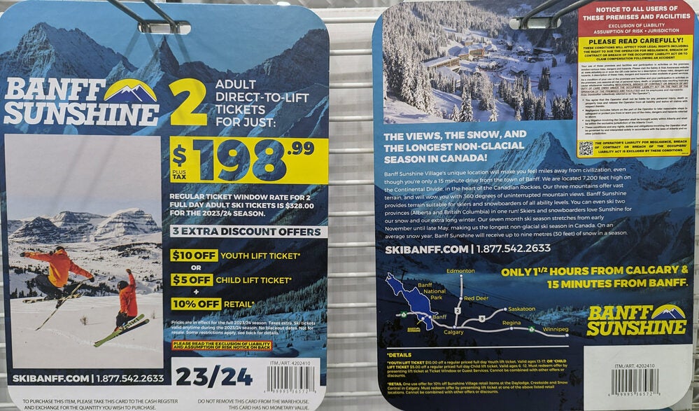 [Costco] Western Canada (AB BC) Ski Lift deals 2023/2024 RedFlagDeals