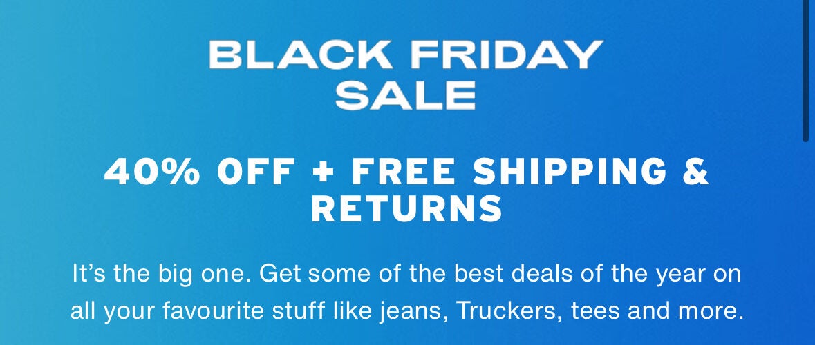 Levi's outlet best sale black friday