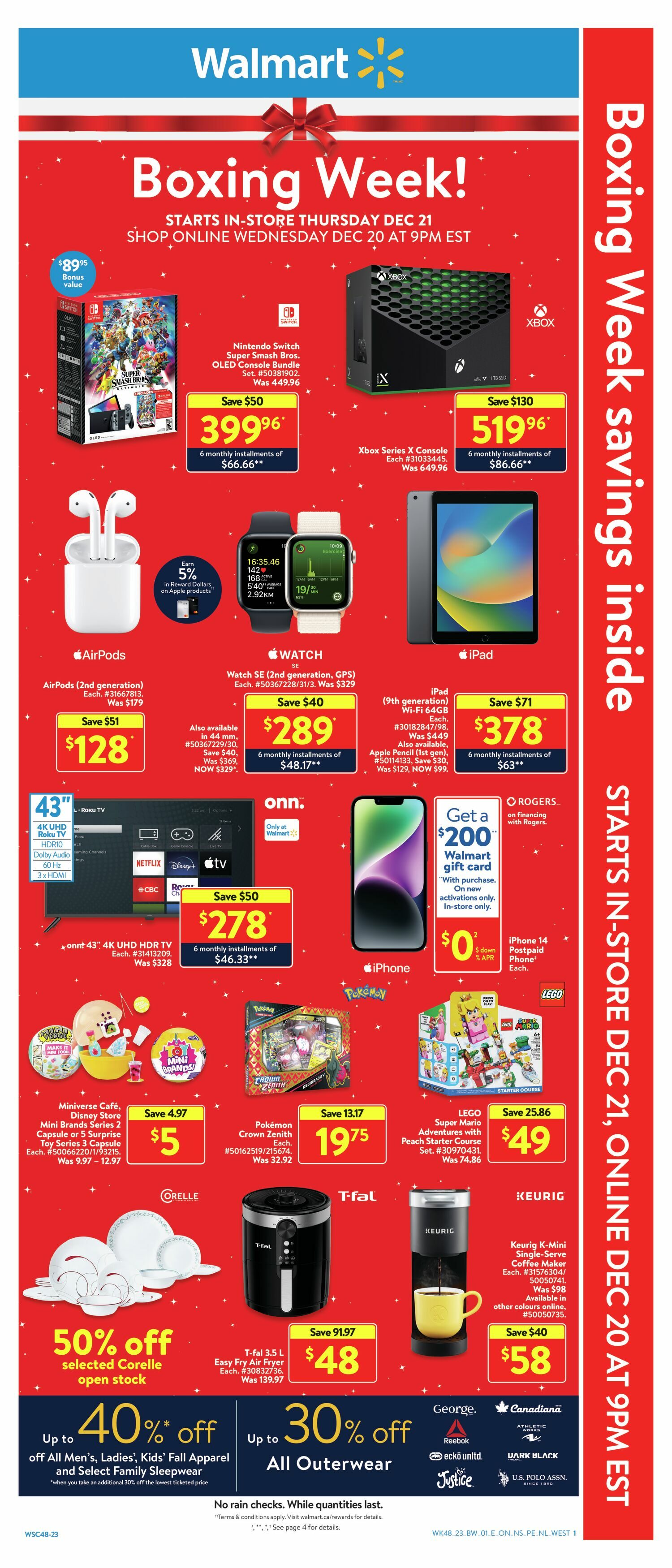 Walmart Weekly Flyer Boxing Week Savings Dec 21 27