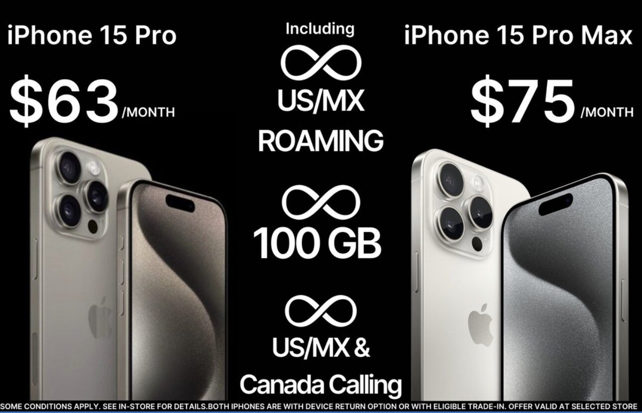 iPhone 15 Pro Max, Bell Mobility