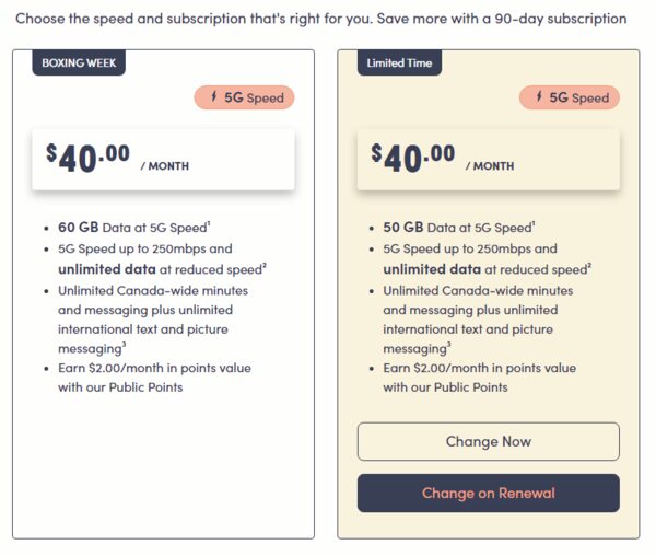 [Public Mobile] 34/month 50GB 5G 90 Day Plan Forums