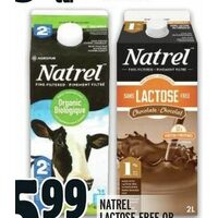 Natrel Lactose Free or Organic Milk