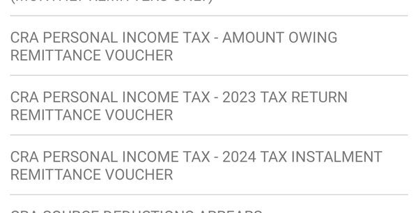 Adding TD Bill Payee for income tax installment this March 15