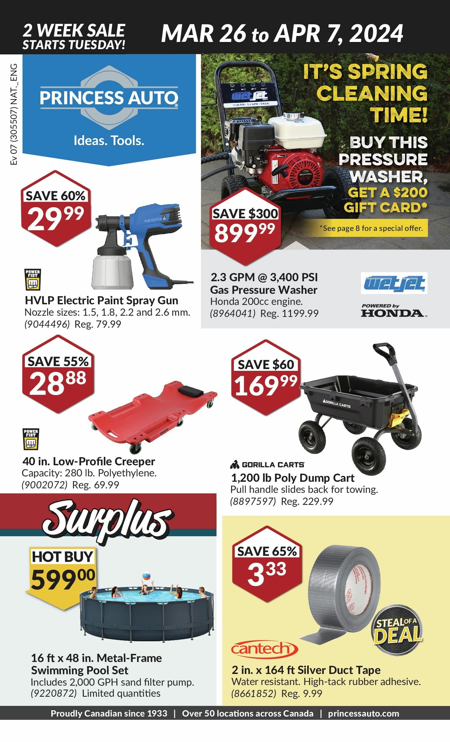 Princess Auto Weekly Flyer - 2 Week Sale - It's Spring Cleaning Time - Mar  26 – Apr 7 