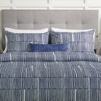 Kort & Co. 4-Pc. Lines Cotton Queen Comforter Set