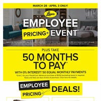 Leon's - Employee Pricing Event Flyer
