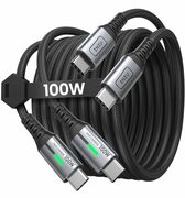 USB C to USB C Cable, INIU 100W Fast Charging PD USB C Cable, 2Pack [6.6ft+6.6ft] USB-C Charger Cable - $8.99