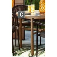 Beauford Collection Round Patio Slat Dinning Table