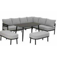 Claxton Graphite Patio Sectional Dining Set
