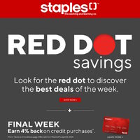 Staples - Weekly Deals - Red Dot Savings Flyer