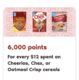 6000 PCO points for every $12 spent on Cheerios, Chex, or Oatmeal Crisp cereals + other Moredays Event offers YMMV