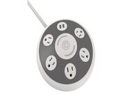 iQ 1.8M (6') 5-Outlet Round Surge with 2 USB Charging Ports - $9.96