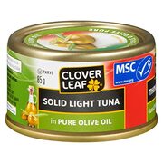 Clover Leaf Solid Light Tuna In Pure Olive Oil - 85g, 24 Count - Canned Tuna - Flavoured Tuna - Skipjack Tuna - $22.12