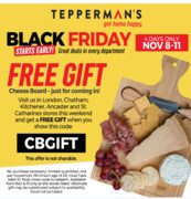 Free Cheese Board at select locations (November 8-11)